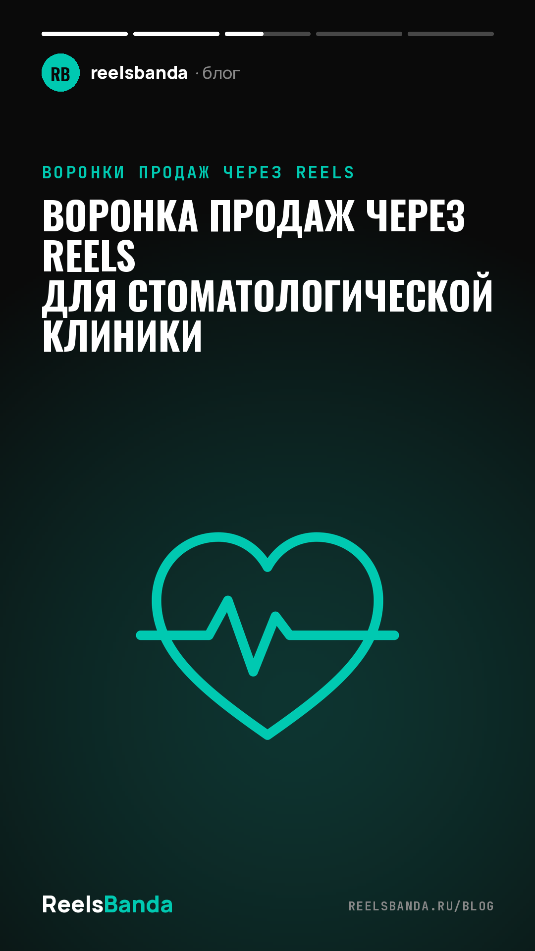 Воронка продаж через Reels для стоматологической клиники
