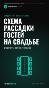 Схема рассадки гостей на свадьбе: форматы залов и столов